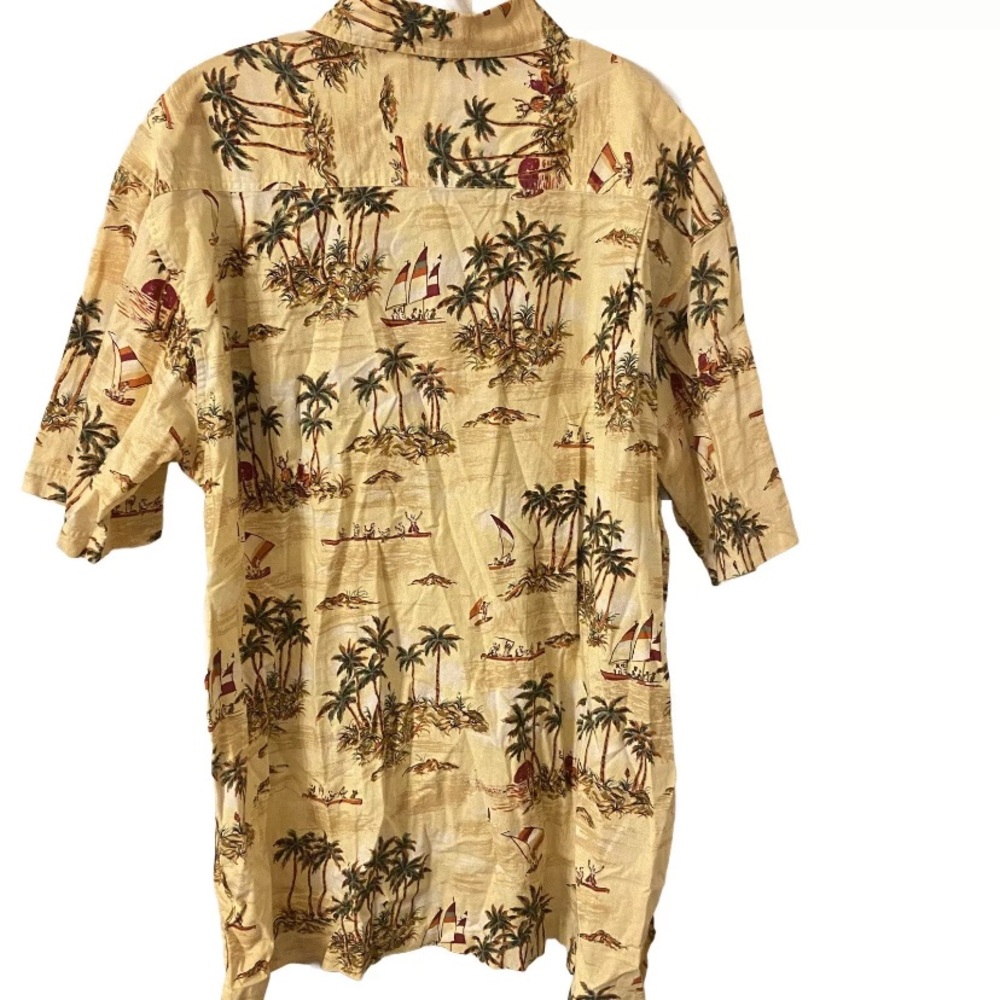 Timberland Logo Men Performance Hawaiian Button Down Short Sleeves Collar Shirt - Picture 2 of 11